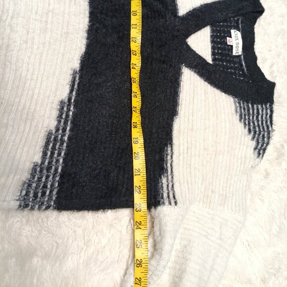 Knox Rose Women's Black and White Stripped Oversized Sweater Size L - Picture 4 of 8